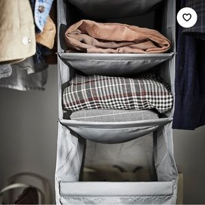 IKEA Skubb Hanging 9 Compartment Closet Organizer New Without Tags Vertical Grey
